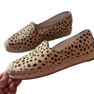 Sam Edelman Kesia Tan Persian Cheetah Print Espardrilles Womens sz 6